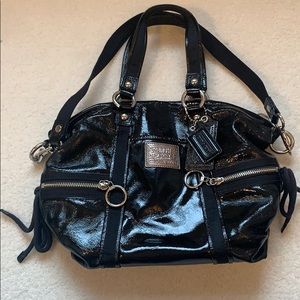 Coach Black Patent Leather Poppy Handbag